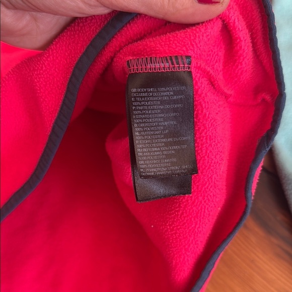 The North Face Girl’s Kids' Pink and Blue Fleece Pullover Sweatshirt Size XL - Picture 4 of 8